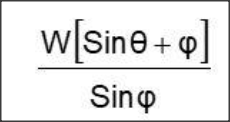 What is the formula to find the force if the object is just move up the plane?